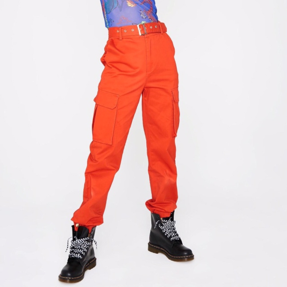 NWT Dolls Kill Celebrity Fashion Orange Pants M